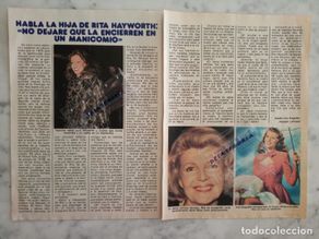 Collectionnisme de Magazine Pronto: reportaje revista pronto - habla la hija de rita hayworth - no dejare que la encierren -